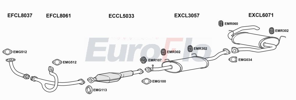 Układ wydechowy EUROFLO CLSHO353008A00