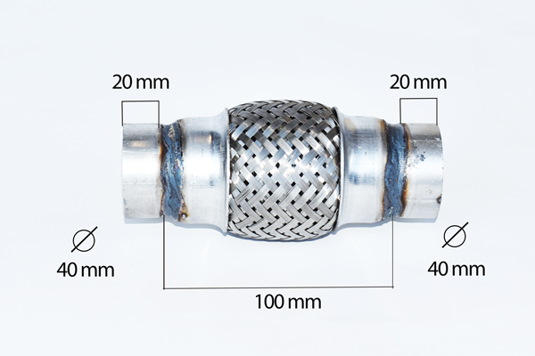 RACORD FLEXIBIL INNER & OUTER BRAID (B) 40X100 MM