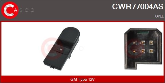 Spínač, zvedací zařízení oken CASCO CWR77004AS