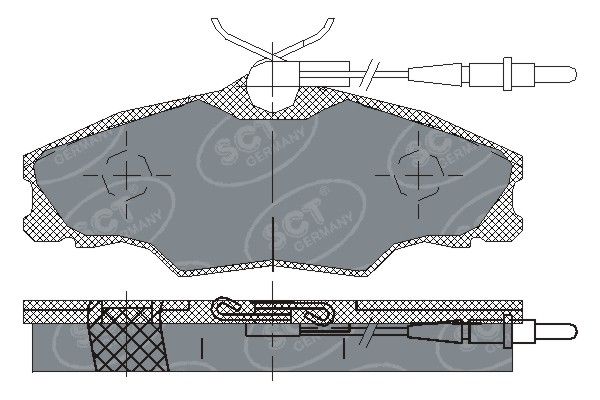 Zestaw klocków hamulcowych, hamulce tarczowe SCT - MANNOL SP 228 PR