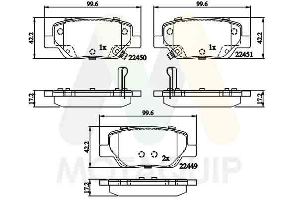 set placute frana,frana disc MOTAQUIP LVXL1891