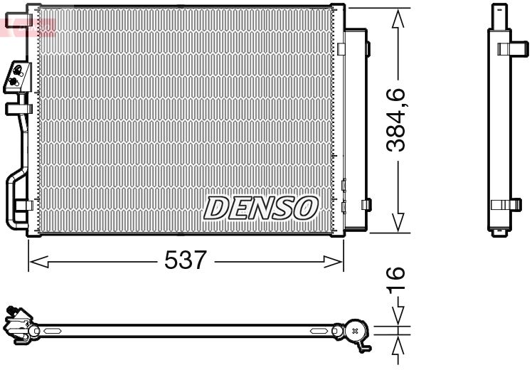 Kondenzátor, klimatizace DENSO DCN41021