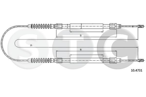 Cięgło, hamulec postojowy STC T481365