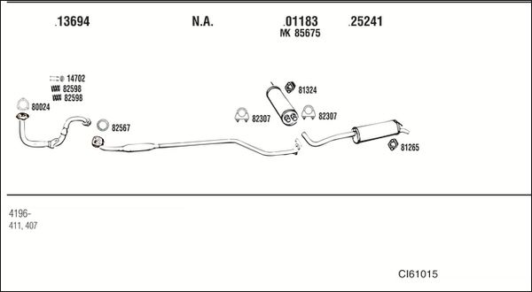 Układ wydechowy WALKER CI61015