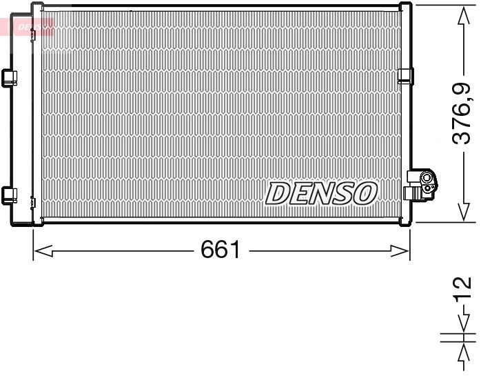 Kondenzátor klimatizácie DENSO DCN05106