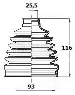 Zestaw osłon, wał napędowy BORG & BECK BCB6135