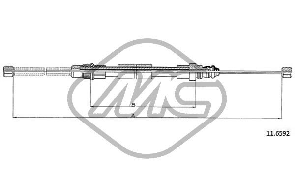 Cięgło, hamulec postojowy METALCAUCHO 83040