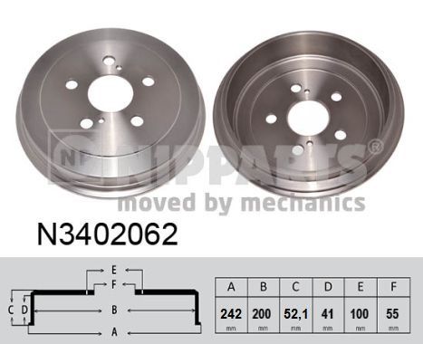Tambur frana NIPPARTS N3402062