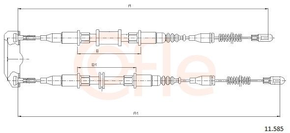 Cablu, frana de parcare COFLE 11.585