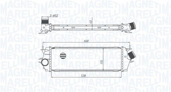 Chłodnica powietrza doładowującego MAGNETI MARELLI 351319205340