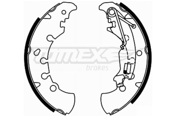 Levně Sada brzdových čelistí TOMEX Brakes 21-84