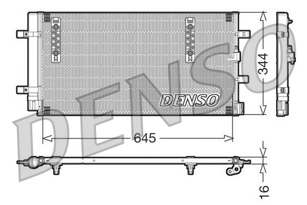 Kondenzátor klimatizácie DENSO DCN32060