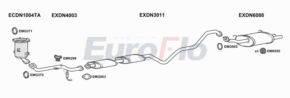 Układ wydechowy EUROFLO DNALM182004B