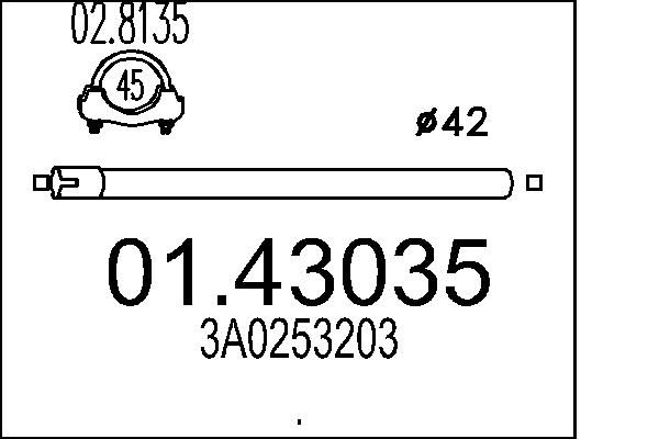 Rura wydechowa MTS 01.43035