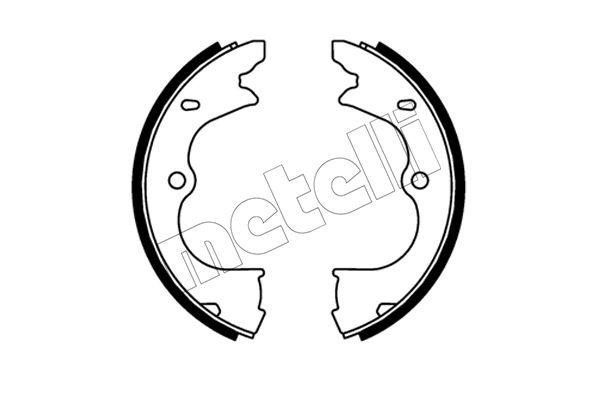 Zestaw szczęk hamulcowych, hamulec postojowy METELLI 53-0743