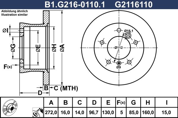 Tarcza hamulcowa GALFER B1.G216-0110.1