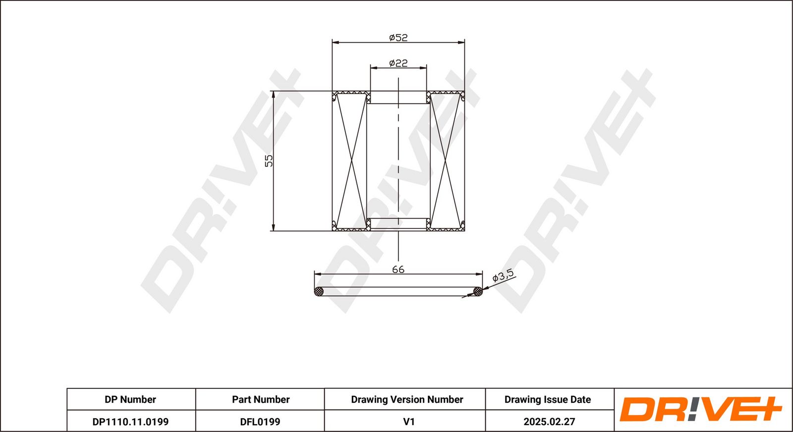 Filtru ulei Dr!ve+ DP1110.11.0199