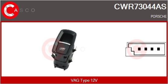 Spínač, zvedací zařízení oken CASCO CWR73044AS