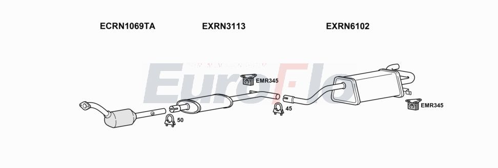 Układ wydechowy EUROFLO RNMOD121001
