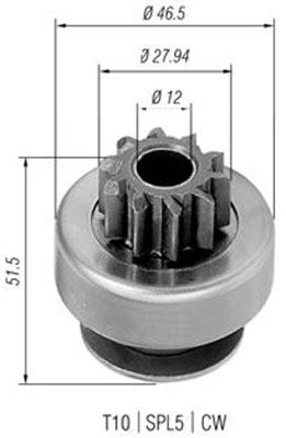 Pinion electromotor MAGNETI MARELLI 940113020424