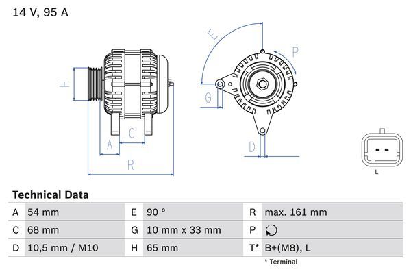 Alternator BOSCH 0 986 080 960