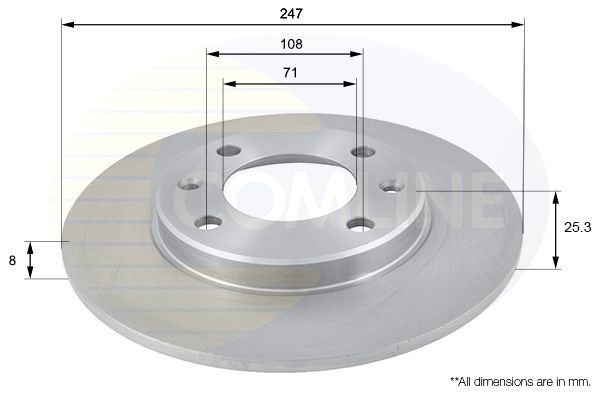 Tarcza hamulcowa COMLINE ADC1512