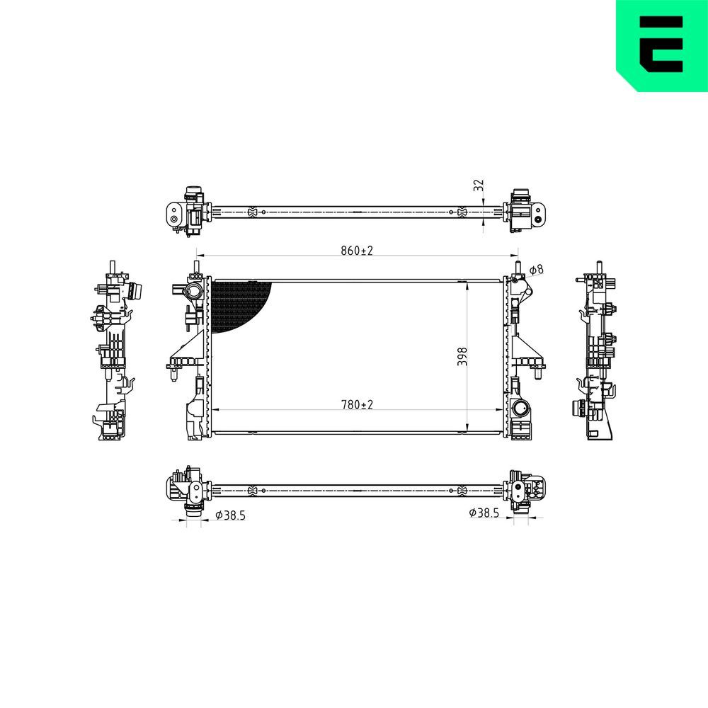 Radiator, racire motor ERA 673005