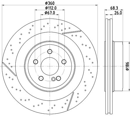 Tarcza hamulcowa MINTEX MDC2827C