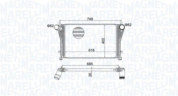 Chladič plniaceho vzduchu MAGNETI MARELLI 351319205370