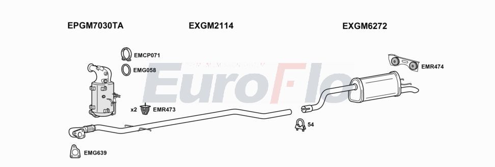 Układ wydechowy EUROFLO VLMER16D6004