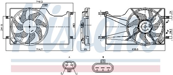 Ventilátor chladenia motora NISSENS 850098