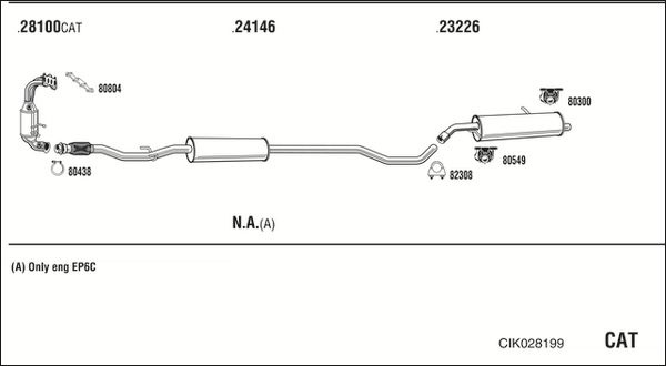 Układ wydechowy WALKER CIK028199
