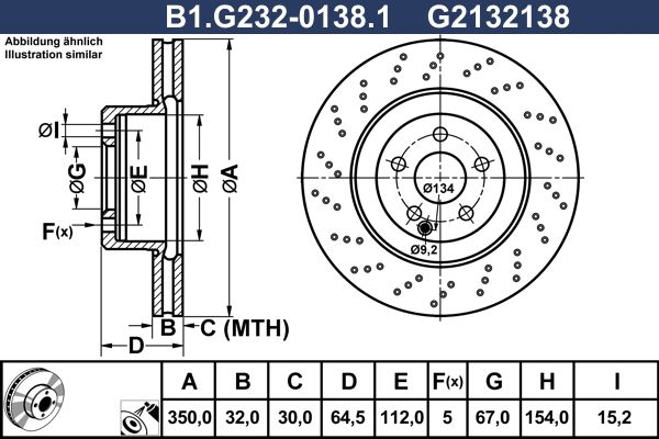 Tarcza hamulcowa GALFER B1.G232-0138.1