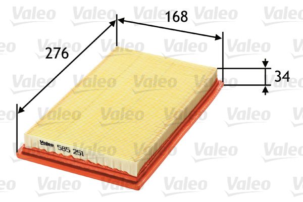 Vzduchový filter VALEO 585251