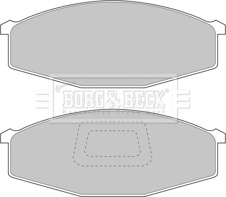 Zestaw klocków hamulcowych, hamulce tarczowe BORG & BECK BBP1214