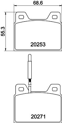 Zestaw klocków hamulcowych, hamulce tarczowe MINTEX MGB560