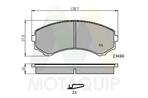 set placute frana,frana disc MOTAQUIP LVXL1079
