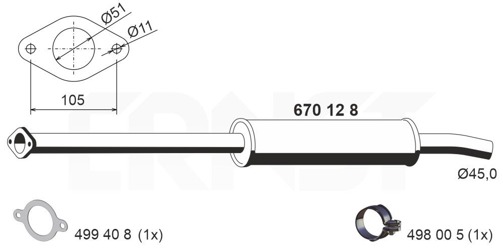 Toba esapament primara ERNST 670128