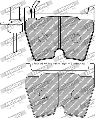 Zestaw klocków hamulcowych, hamulce tarczowe FERODO RACING FDS1664