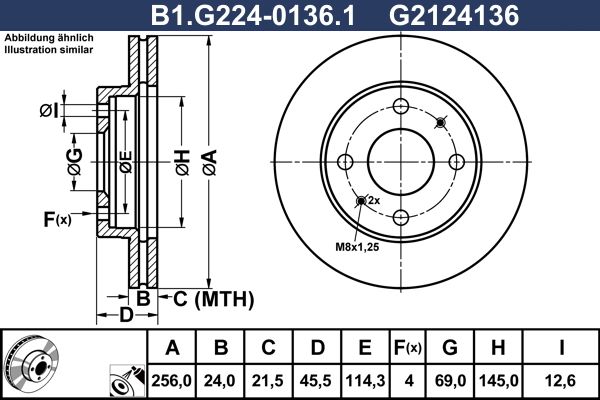 Tarcza hamulcowa GALFER B1.G224-0136.1