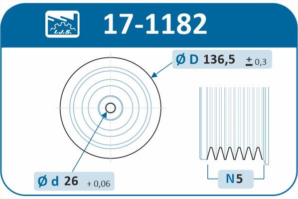 Levně Řemenice, klikový hřídel IJS GROUP 17-1182