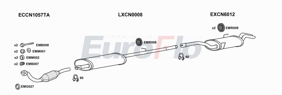 Układ wydechowy EUROFLO PGEXP20D0706LHD