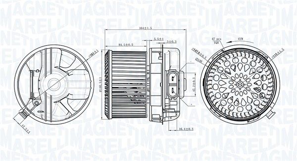 Wentylator wewnętrzny MAGNETI MARELLI 069412272010