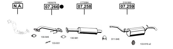 Układ wydechowy ASMET FO072989