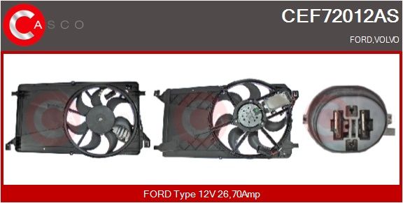 Elektromotor, větrák chladiče CASCO CEF72012AS