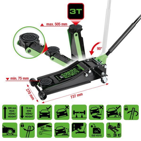 E-shop pojazdný zdvihák KS TOOLS 512.5015