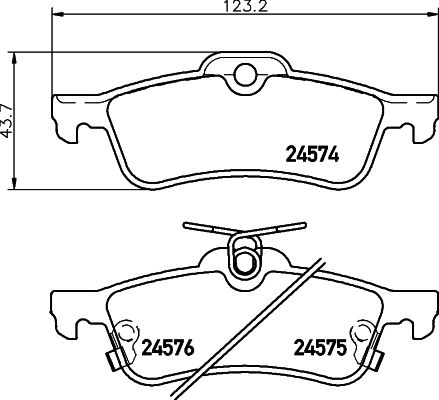 Sada brzdových destiček, kotoučová brzda HELLA PAGID 8DB 355 013-461