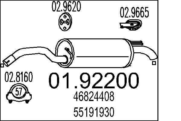 Tłumik końcowy MTS 01.92200