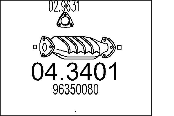 Katalizator MTS 96350080