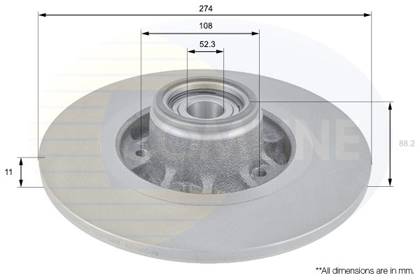 Tarcza hamulcowa COMLINE ADC3009
